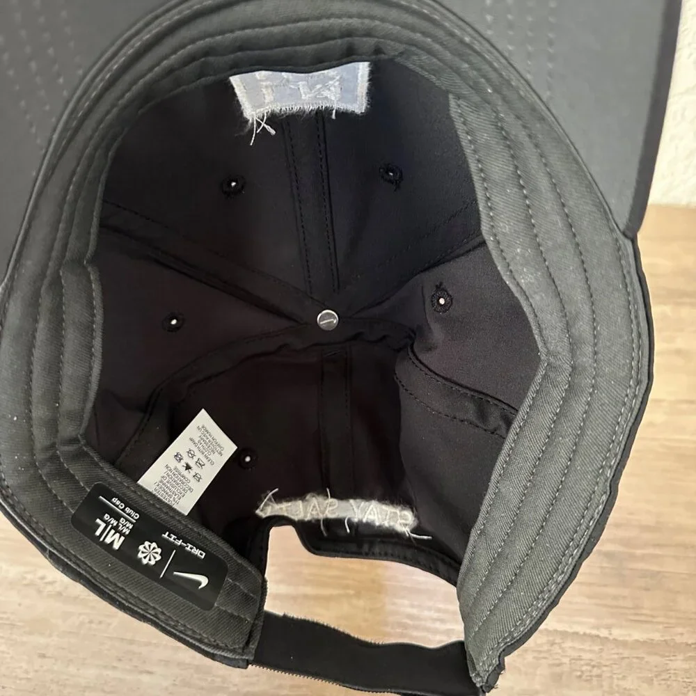 Nike Dri Fit LMNT Stay Salty Baseball Golf Hat NWT Black Size M/L